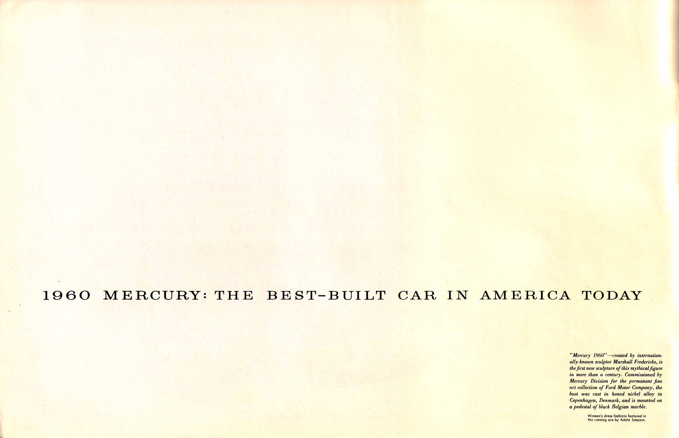 1960 Mercury Brochure Page 2